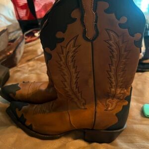 Nacoma Justin Boots Brown and Black Western Cowboy Boots
